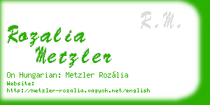 rozalia metzler business card